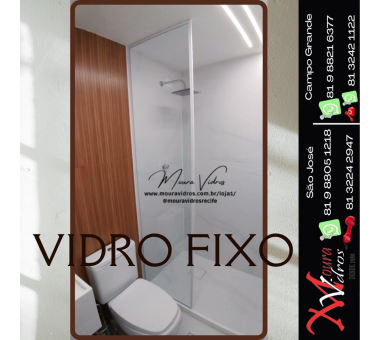 BOX DE VIDRO FIXO ATÉ O TETO